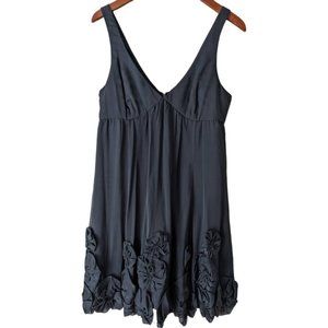 Rebecca Taylor Rosette Applique Mini Dress Black